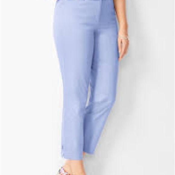 Talbots Soft Blue Cropped Pants 6P - Picture 1 of 6